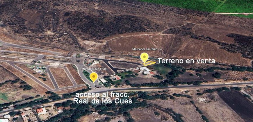 Terreno En Venta En Fracc. Real De Los Cues Querétaro